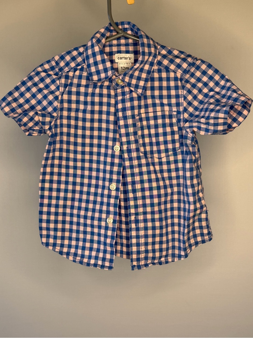 Carter's boy Short Sleeved Button Up Shirt 22 months